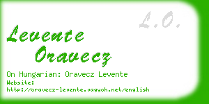 levente oravecz business card